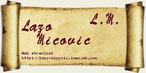 Lazo Mićović vizit kartica